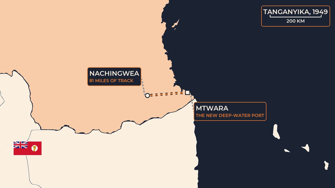 Map: Tanganyika, 1949
